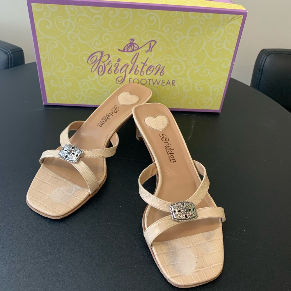 Brighton Kiki ECR crocodile sandal heels Size 7M